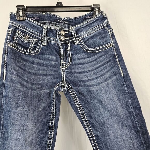 Vigoss The New York Capri Women's Size 1/2 Length 21" Thick Thread Rhinestone - Picture 2 of 8
